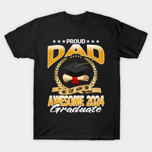 Proud Dad Of An Awesome 2024 Graduate T-Shirt